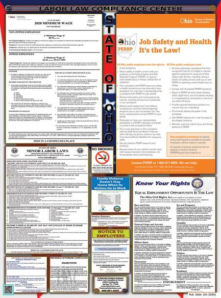 Ohio Federal/State Labor Law Poster - Safety Signs, Labels & Tags